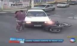 Đôi bạn trẻ hôn nhau nồng cháy ngay sau khi gặp tai nạn