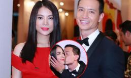 Kim Lý hôn Trương Ngọc Ánh trên thảm đỏ LHP Quốc tế Hà Nội