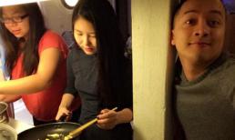 Hương Tràm đảm đang vào bếp nấu ăn cho Cao Thái Sơn