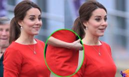 Công nương Kate lộ rõ bụng bầu dù mặc váy suông rộng