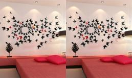 Nửa tiếng bày phòng ngủ như mơ với bướm 3D nghệ thuật