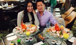 Bằng Kiều và bạn gái rạng rỡ bên 'núi' đồ ăn