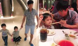 Vợ Lý Hải thích thú khoe chồng phụ giúp chăm con trước khi sinh