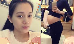 Ngọc Thạch tự tin khoe bụng bầu to ở tháng thứ 5