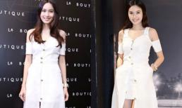 Mỹ nhân chuyển giới Nong Poy quyến rũ với váy trắng hở vai