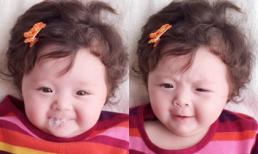 Con gái Elly Trần 'thổi bong bóng' và nhíu mày cực yêu