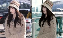 Goo Hye Sun mặc luộm thuộm, lụ khụ như 'bà già' tại sân bay