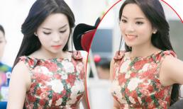 Hoa hậu Kỳ Duyên gây chú ý tại sân bay cùng người thân về Nam Định