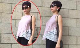 Tóc Tiên mặc áo nhăn nhúm như 'mẹ bổi'