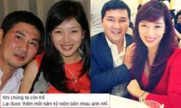 Á hậu Quý bà Thu Hương khoe ảnh cũ giản dị bên chồng