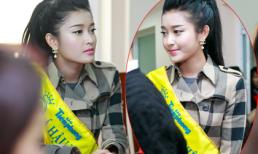 Á hậu Huyền My tái xuất rạng rỡ đi làm từ thiện