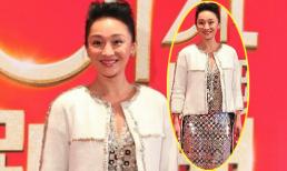 Châu Tấn quê mùa với váy áo 'đơ' như bao tải đính đá