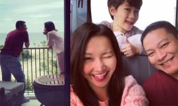 Vợ chồng Kim Hiền hạnh phúc đưa con trai 'đi làm' cùng ở Phú Quốc