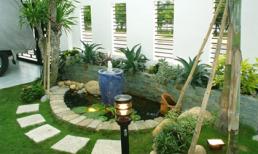 Bố trí phong thủy cho sân trước chính