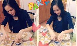 Diễm Hương khoe khéo tài làm bánh ngọt