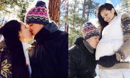 Chồng sắp cưới hôn Diễm Hương đắm đuối giữa tuyết trắng