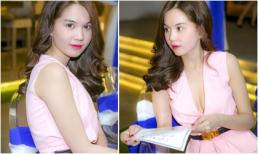 Ngọc Trinh diện gam hồng gợi cảm dự sinh nhật đàn em