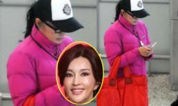 Lưu Hiểu Khánh khoe thời trang 'nổi bần bật' tại sân bay