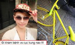 Hoàng Yến đạp xe đi khám bệnh sau tin đồn 'cặp' với Cường Đô la