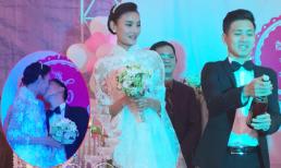 Lê Thúy, Đỗ Khải An hôn nhau đắm đuối trong lễ cưới