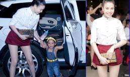 Trà Ngọc Hằng diện quần siêu ngắn dẫn cháu gái đi dự sự kiện