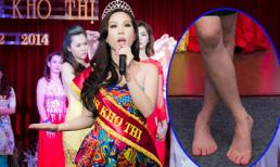 Hoa hậu Thu Hoài đi chân trần trình diễn catwalk