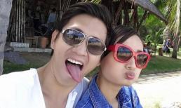 Lê Thúy rạng ngời hạnh phúc cùng người yêu Việt kiều trên biển