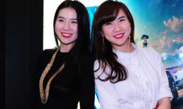 Cặp song sinh Huyền Thư - Thư Huyền khoe dáng thon tại họp báo