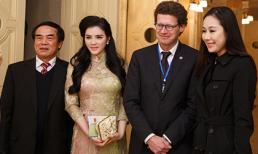 Lý Nhã Kỳ diện áo dài hội ngộ Ngô Phương Lan tại Hà Nội