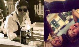 Hoàng My khoe ảnh "lăn lộn" trên phim trường ở Mỹ