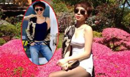 Tóc Tiên gợi cảm khoe dáng trong công viên