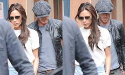 Vợ chồng Beck-Vic lạnh mặt với nhau khi xuống phố