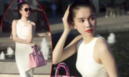 Ngọc Trinh khoe dáng chuẩn xuống phố 