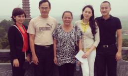 Ngọc Thạch khoe ảnh chồng đại gia trổ tài làm rể thảo