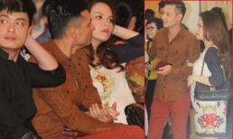 Vợ chồng Đan Lê "không rời tay" trong suốt sự kiện của Minh Tiệp