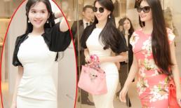 Ngọc Trinh ăn diện "cực nổi bật" đi sắm giày hiệu ở Hà Nội