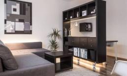 Căn hộ 24m² biến hóa ấn tượng nhờ hệ kệ di động