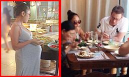 Đoan Trang lộ bầu to sắp sinh cùng chồng Tây đi ăn ngày 8/3