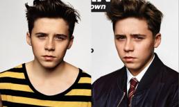 Cậu cả nhà Beck-Vic vụng về làm người mẫu lần đầu