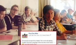 Vợ Đan Trường tự hào vì chồng chăm chỉ học thêm tiếng Anh và thanh nhạc