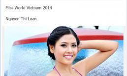 Nguyễn Thị Loan đại diện Việt Nam thi Hoa hậu Thế giới 2014?