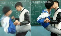 Phản cảm hình ảnh 2 nam sinh lộn vòng, hôn nhau trên lớp