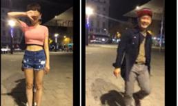 Tóc Tiên, Bằng Kiều nhảy múa, lắc lư giữa đường phố Pháp