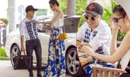 Siêu mẫu Thu Hằng lái xế hộp bạc tỷ chở Đỗ Mạnh Cường đi cafe