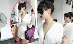 Hồng Quế gợi cảm với mốt "không quần" khiến cả sân bay "chao đảo"