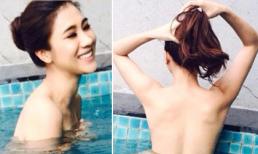 Siêu mẫu Kim Dung khoe ảnh trần ở bể bơi gây 'nóng mắt'