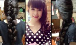 Vợ Lý Hải gây ngỡ ngàng với mái tóc dầy bóng mượt chỉ có trong quảng cáo