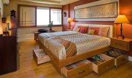 Những mẫu giường kiêm tủ lưu trữ đơn giản cho nhà chật