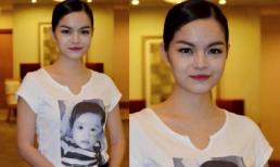 Quỳnh Anh mặc áo in hình con gái yêu