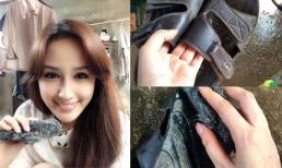 Hoa hậu Mai Phương Thúy chăm chỉ ngồi cọ dép cho ông nội